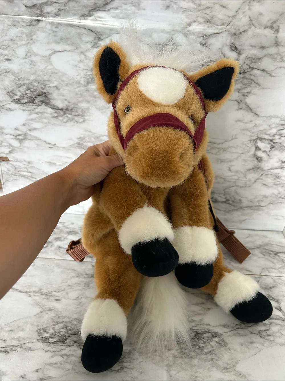 Plushland | kids Horse pony equestrian plush Backpack Y2K made in 2000